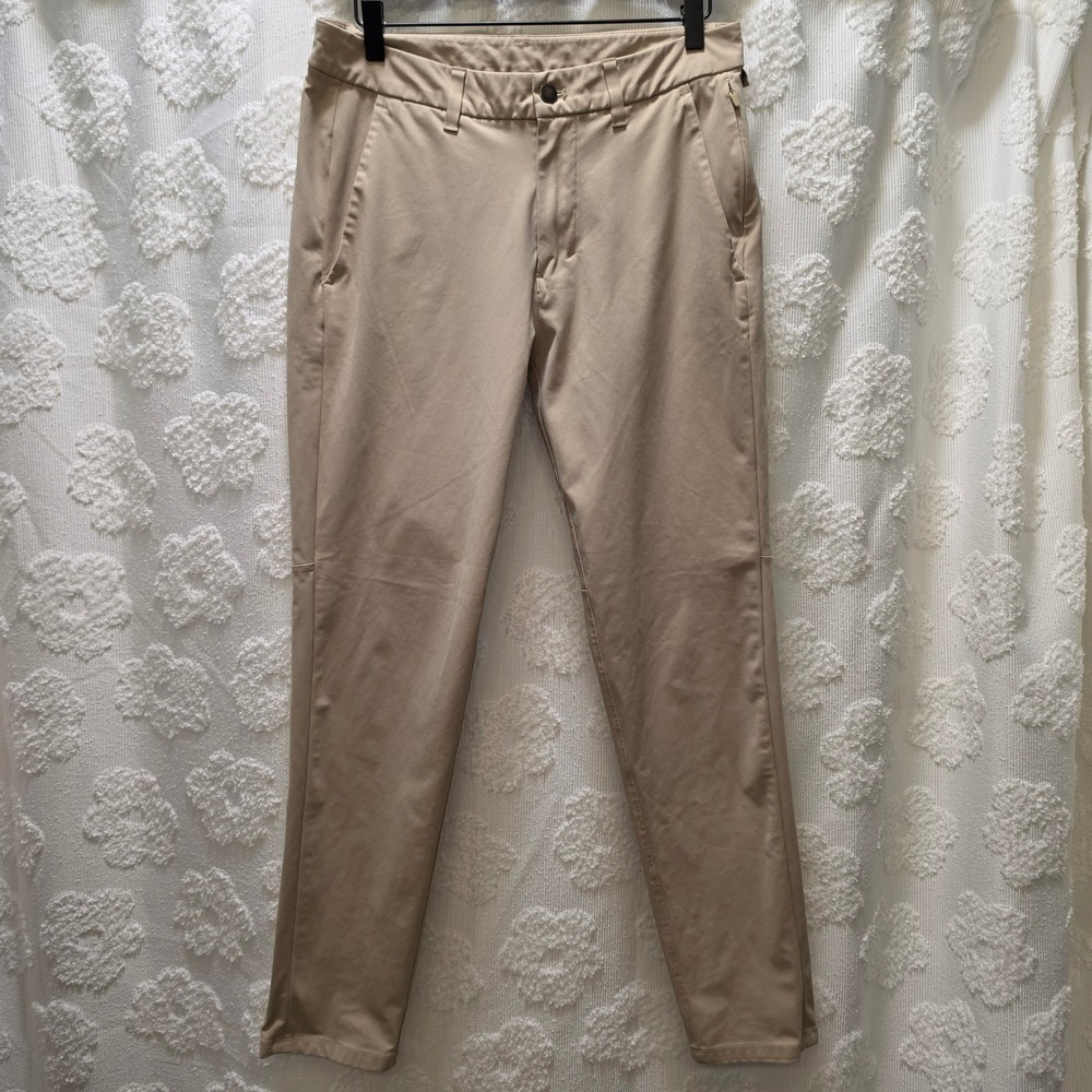 Lululemon Mens Commission Pant Slim Khaki Tan Warpstreme Chino Trousers Size‎ 30